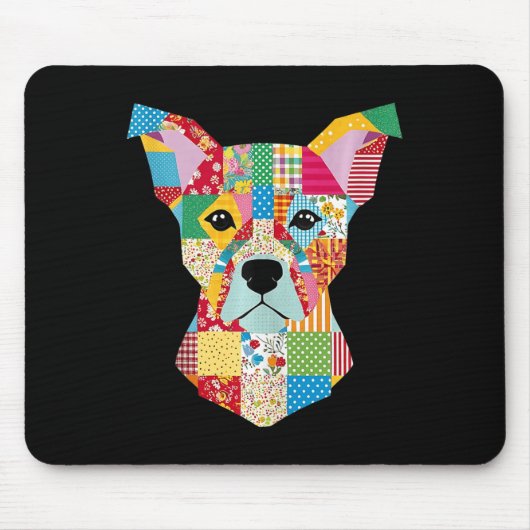 Quilt-Muster-Hund zum Beenden von Lover Quilter Se Mousepad (Vorne)