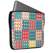 Quilt nahtloses Muster. Vintages Patchwork-Backgro Laptopschutzhülle (Vorne Rechts)