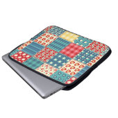 Quilt nahtloses Muster. Vintages Patchwork-Backgro Laptopschutzhülle (Vorne Knopf)