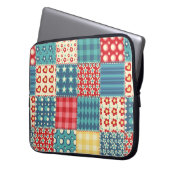 Quilt nahtloses Muster. Vintages Patchwork-Backgro Laptopschutzhülle (Vorderseite Links)