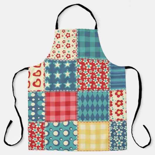 Quilt nahtloses Muster. Vintages Patchwork-Backgro Schürze (Vorderseite)