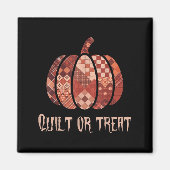 Quilt oder Leckerei Patchwork Pumpkin Quilters Her Magnet (Vorne)