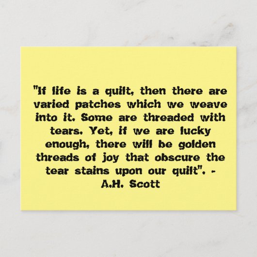 Quilt of Joy Postkarte (Vorderseite)
