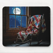 Quilt On a Rocking Chair In Moonlight Mousepad (Vorne)
