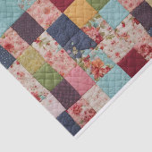 Quilt Patchwork farbenfrohe Blumenplätze Seidenpapier (Ausschnitt)
