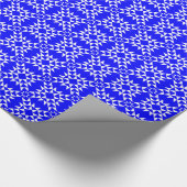 Quilt Pattern 01 - White on Blue Geschenkpapier (Ecke)