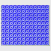 Quilt Pattern 01 - White on Blue Geschenkpapier (Flach)