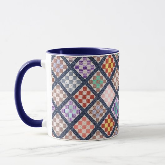 Quilt Pattern Art Cup Tasse (Links)