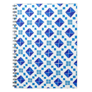 Quilt Pattern Blau Notizblock