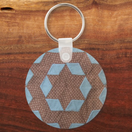 Quilt Pattern - Castle Quilt Block Schlüsselanhänger (Vorderseite)