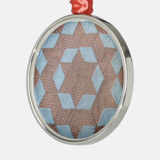 Quilt Pattern - Schloss Silbernes Ornament (Links)