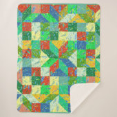 Quilt Pattern Sherpa Blanket Sherpadecke (Vorderseite)