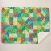 Quilt Pattern Sherpa Blanket Sherpadecke (Vorderseite (Horizontal))