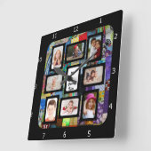QUILT PHOTO FRAME--ADD PHOTOS QUADRATISCHE WANDUHR (Winkel)