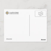 Quilt Postcard - Bärenpaw-Block (gold, rot, braun) Postkarte (Rückseite)