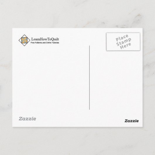 Quilt Postcard - Beveled Star (rosa/grau) Postkarte (Rückseite)