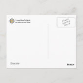 Quilt Postcards - Sägezahnstern (aquamarin/lachsfa Postkarte (Rückseite)