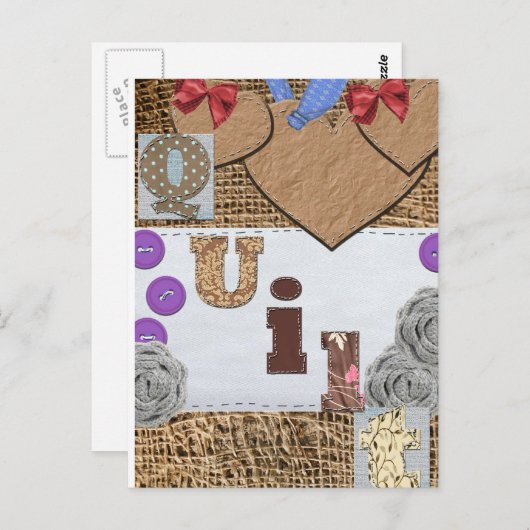 Quilt Postkarte (Vorne/Hinten)