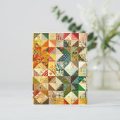 Quilt Postkarte (Stehend Vorderseite)