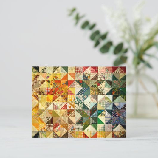 Quilt Postkarte (Stehend Vorderseite)