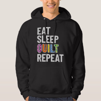 Quilt; Quilt-Geschenk; isst schlafend Quilt Rep Hoodie