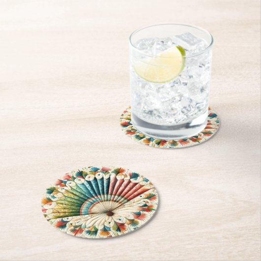 Quilt Runder Pappuntersetzer (Vor Ort)