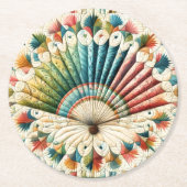 Quilt Runder Pappuntersetzer (Vorderseite)