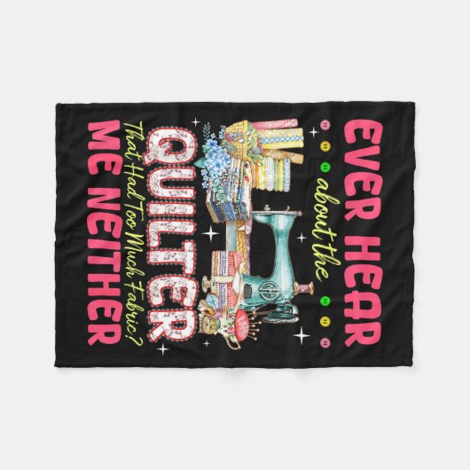 Quilt Sewing Machine Quilter Too Much Fabric Quilt Fleecedecke (Vorderseite (Horizontal))