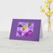 Quilt Square Lavender Tonart Karte (Gelbe Blume)