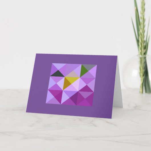 Quilt Square Lavender Tonart Karte (Vorderseite)