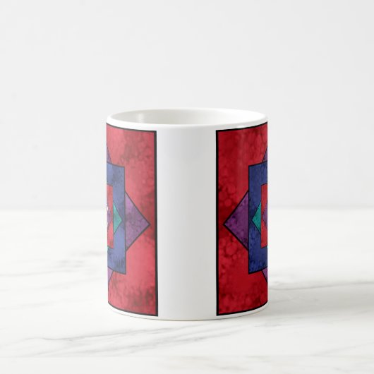 Quilt Square Monogram Kaffeetasse (Mittel)