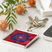 Quilt Square Monogram Schlüsselanhänger (Seite)