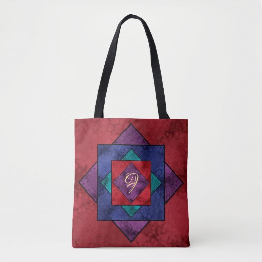 Quilt Square Monogram Tasche (Vorderseite)