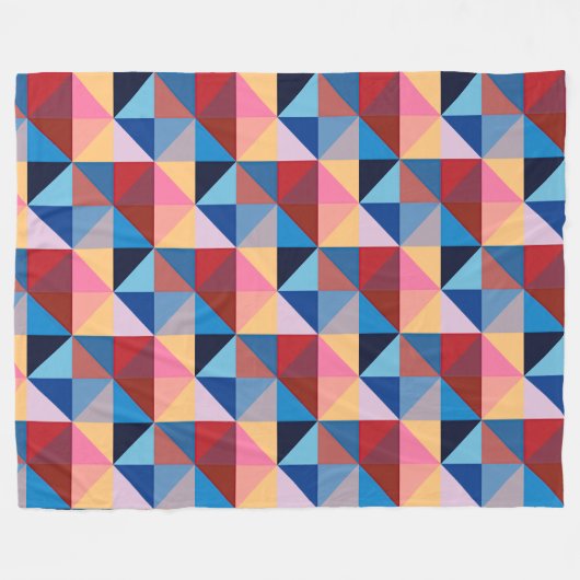 Quilt Square-Muster Fleecedecke (Vorderseite (Horizontal))