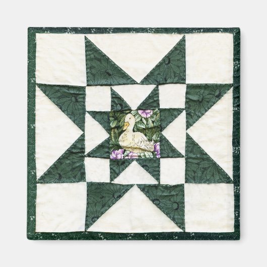 Quilt Star Duck Design Magnet (Vorne)