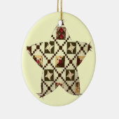 Quilt Star Keramik Ornament (Rechts)