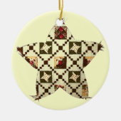 Quilt Star Keramik Ornament (Vorne)