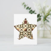 Quilt Star Postkarte (Stehend Vorderseite)