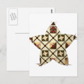 Quilt Star Postkarte (Vorne/Hinten)