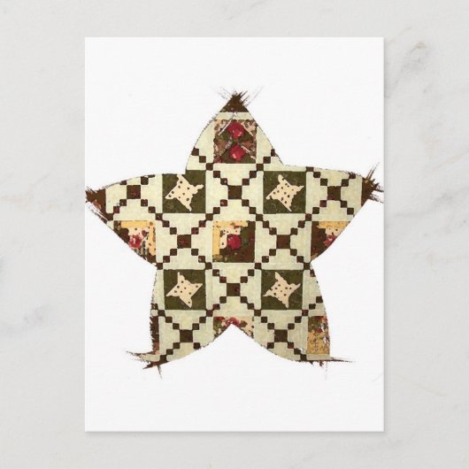 Quilt Star Postkarte (Vorderseite)
