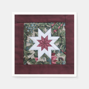 Quilt-Sternmaroon Serviette