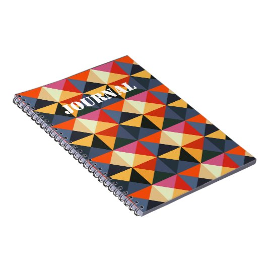 Quilt Style Geometric Abstrakt Journal-Notebook Notizblock (Rechte Seite)