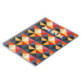 Quilt Style Geometric Abstrakt Journal-Notebook Notizblock (Linke Seite)