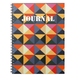 Quilt Style Geometric Abstrakt Journal-Notebook Notizblock