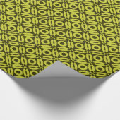 Quilt Style Muster 02 - Banana on Deep Olive Geschenkpapier (Ecke)