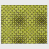 Quilt Style Muster 02 - Banana on Deep Olive Geschenkpapier (Flach)