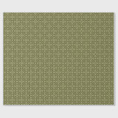 Quilt Style Muster 02 - Deep Olive on Khaki Geschenkpapier (Flach)