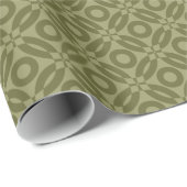 Quilt Style Muster 02 - Deep Olive on Khaki Geschenkpapier (Rolleneckpunkt)