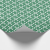 Quilt Style Muster 02 - Forest Green on White Geschenkpapier (Ecke)