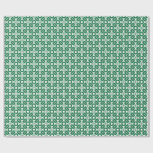 Quilt Style Muster 02 - Forest Green on White Geschenkpapier (Flach)